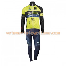 Tenue Cycliste Manches Longues et Collant à Bretelles 2017 Wb Veranclassic Aquality N001