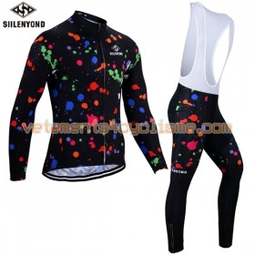Tenue Cycliste Manches Longues et Collant à Bretelles 2017 Siilenyond N016