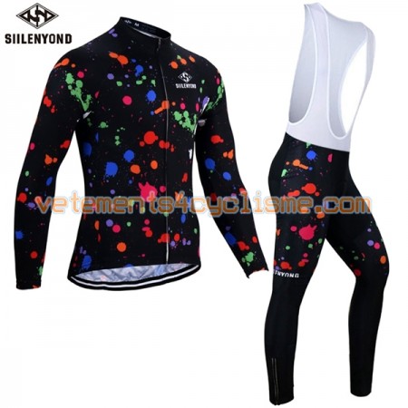 Tenue Cycliste Manches Longues et Collant à Bretelles 2017 Siilenyond N016