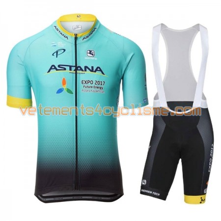 Tenue Cycliste et Cuissard à Bretelles 2017 Astana Pro Team N001