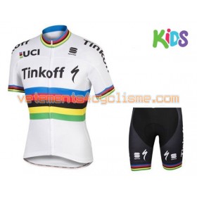 Tenue Cycliste et Cuissard à Bretelles Enfant 2016 Tinkoff N013