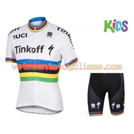 Tenue Cycliste et Cuissard à Bretelles Enfant 2016 Tinkoff N013
