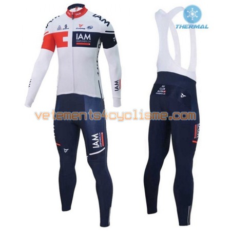 Tenue Cycliste Manches Longues et Collant à Bretelles 2016 IAM Cycling Hiver Thermal Fleece N001