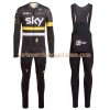 Tenue Cycliste Manches Longues et Collant à Bretelles 2016 Team Sky N003
