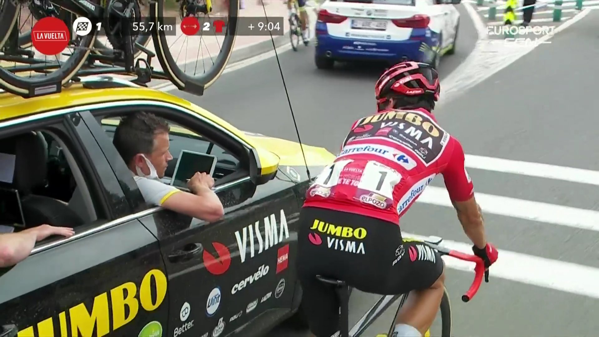 Primoz Roglic sur le crash